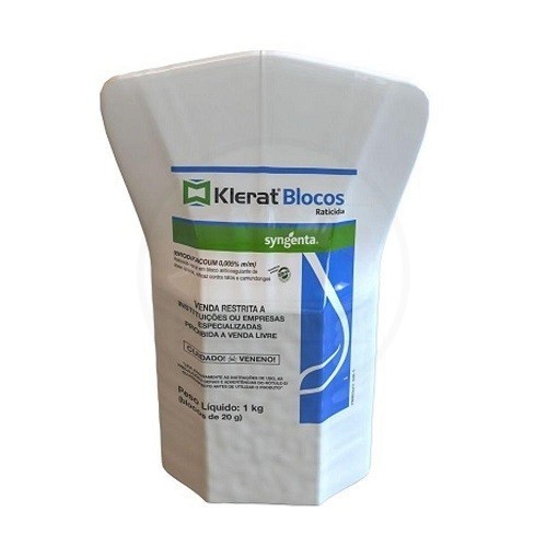 Klerat Bloco Parafinado 20g – Syngenta | 1 kg