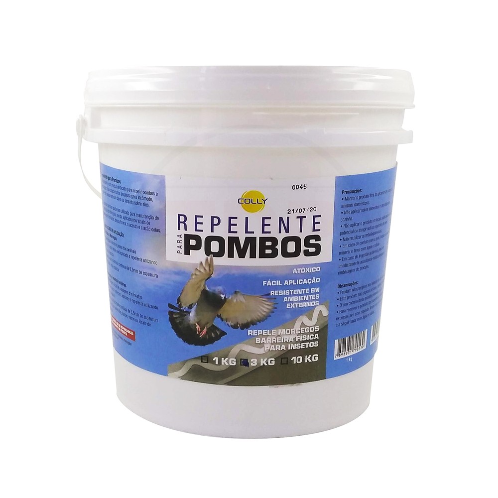 Repelente para Pombos e Morcegos Colly Áreas Externas | 3 kg